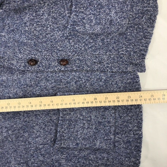 ORVIS SWEATER CARDIGAN LARGE HIGH NECK WOOL BLEND *MISSING 2 BUTTONS LONG SLEEVE - Picture 15 of 15